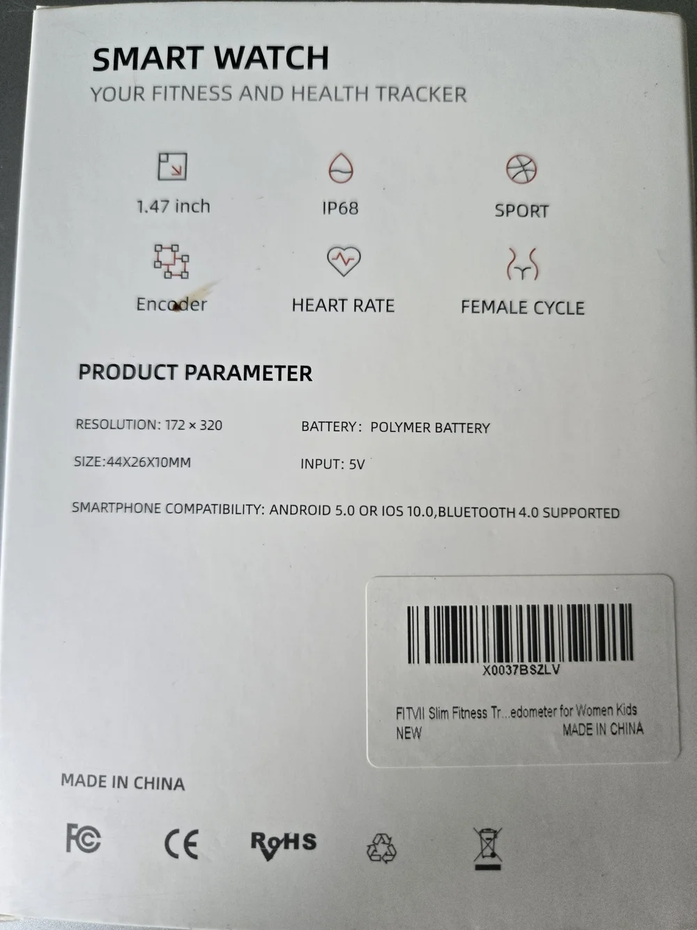 HM Slim Fitness Tracker Smart Watch.